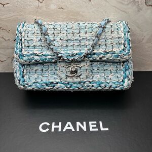 #028390BB Chanel Mini Tweed Rectangle Flap